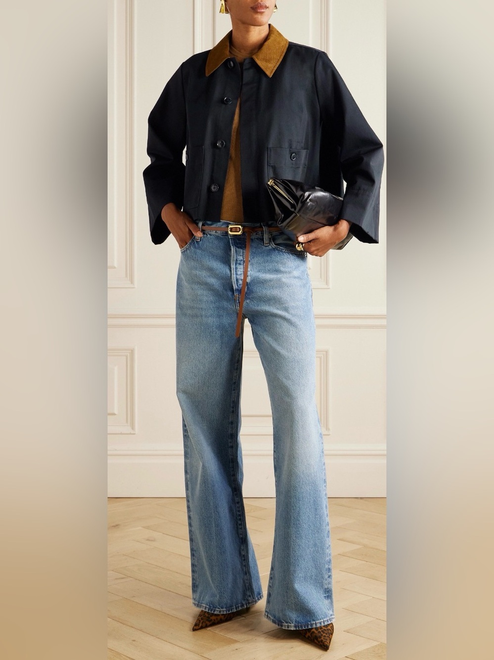 FRAME Corduroy Collar Crop Jacket - Picture 3 of 15